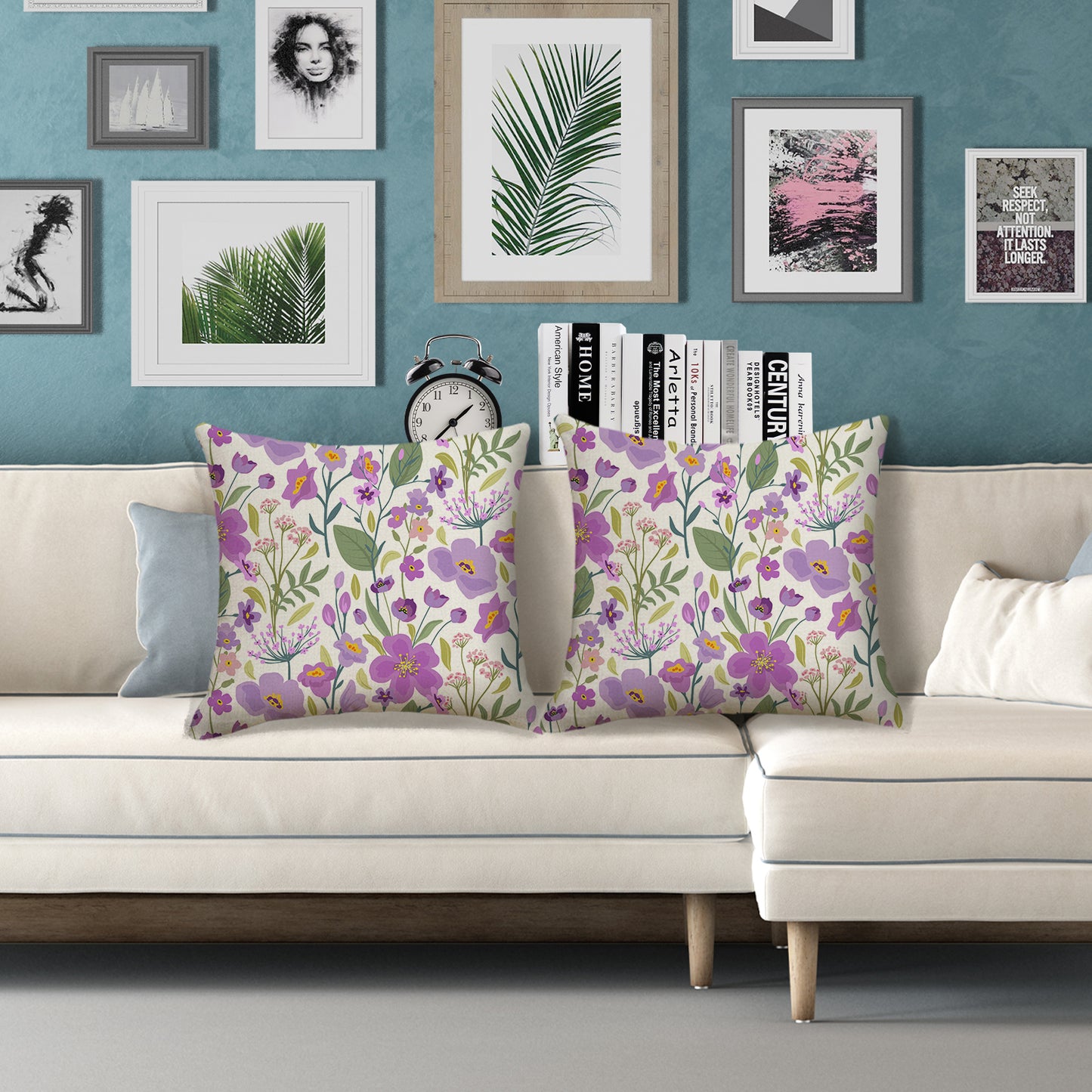 Outdoor Waterproof Throw Pillow Covers 18x18 inch Set of 2 Colorful Floral Decorative Cushion Covers for Patio Garden