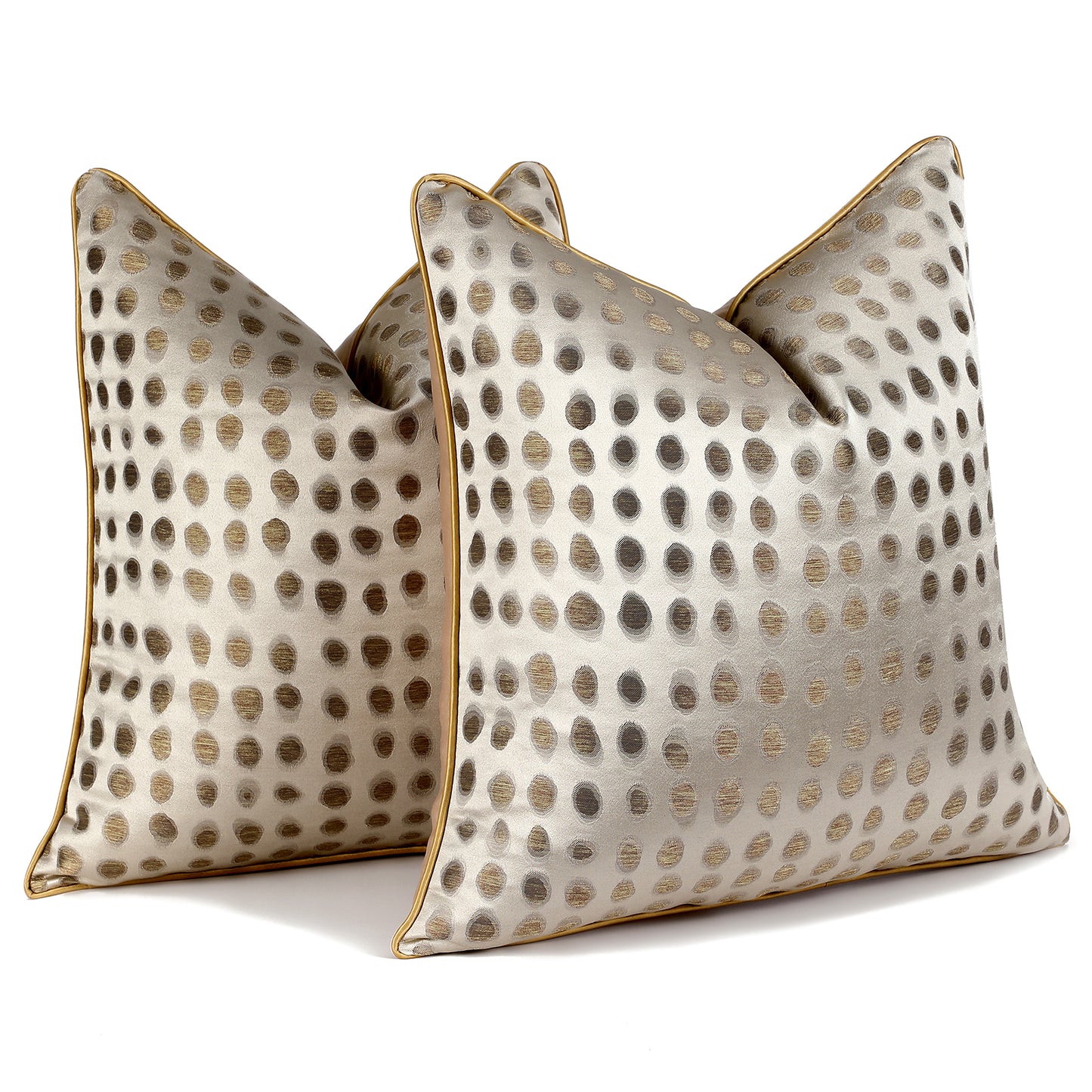 Geometric Jacquard Throw Pillow Covers 18x18 inch Set of 2 Luxury Decorative Cushion Covers