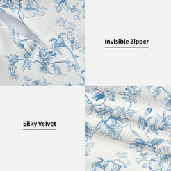 Floral throw pillow covers 18x18 Set of 2 for sofa couch and living room decor