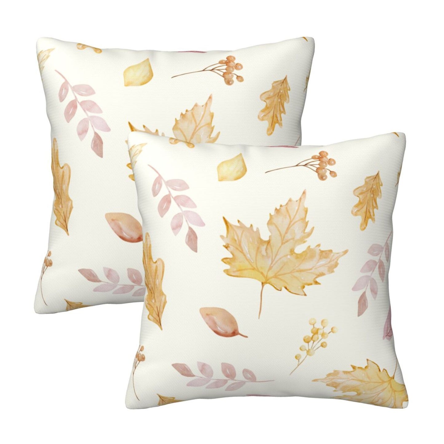 Fall Pumpkin Throw Pillow Covers 18x18 inch Set of 2 Autumn Thanksgiving Farmhouse Velvet Decorative Cushion Covers for Sofa Couch