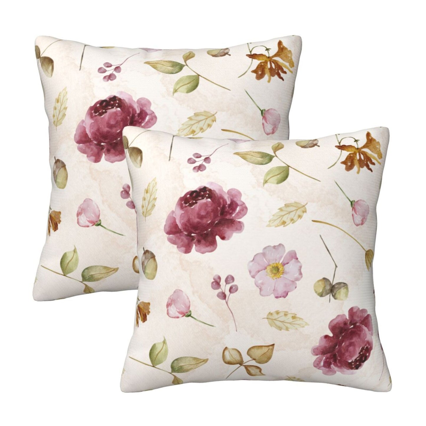 Fall Pumpkin Throw Pillow Covers 18x18 inch Set of 2 Autumn Thanksgiving Farmhouse Velvet Decorative Cushion Covers for Sofa Couch