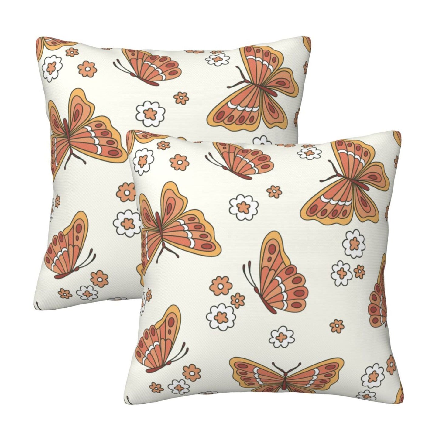 Fall Pumpkin Throw Pillow Covers 18x18 inch Set of 2 Thanksgiving Velvet Cushion Covers for Sofa Couch Bed