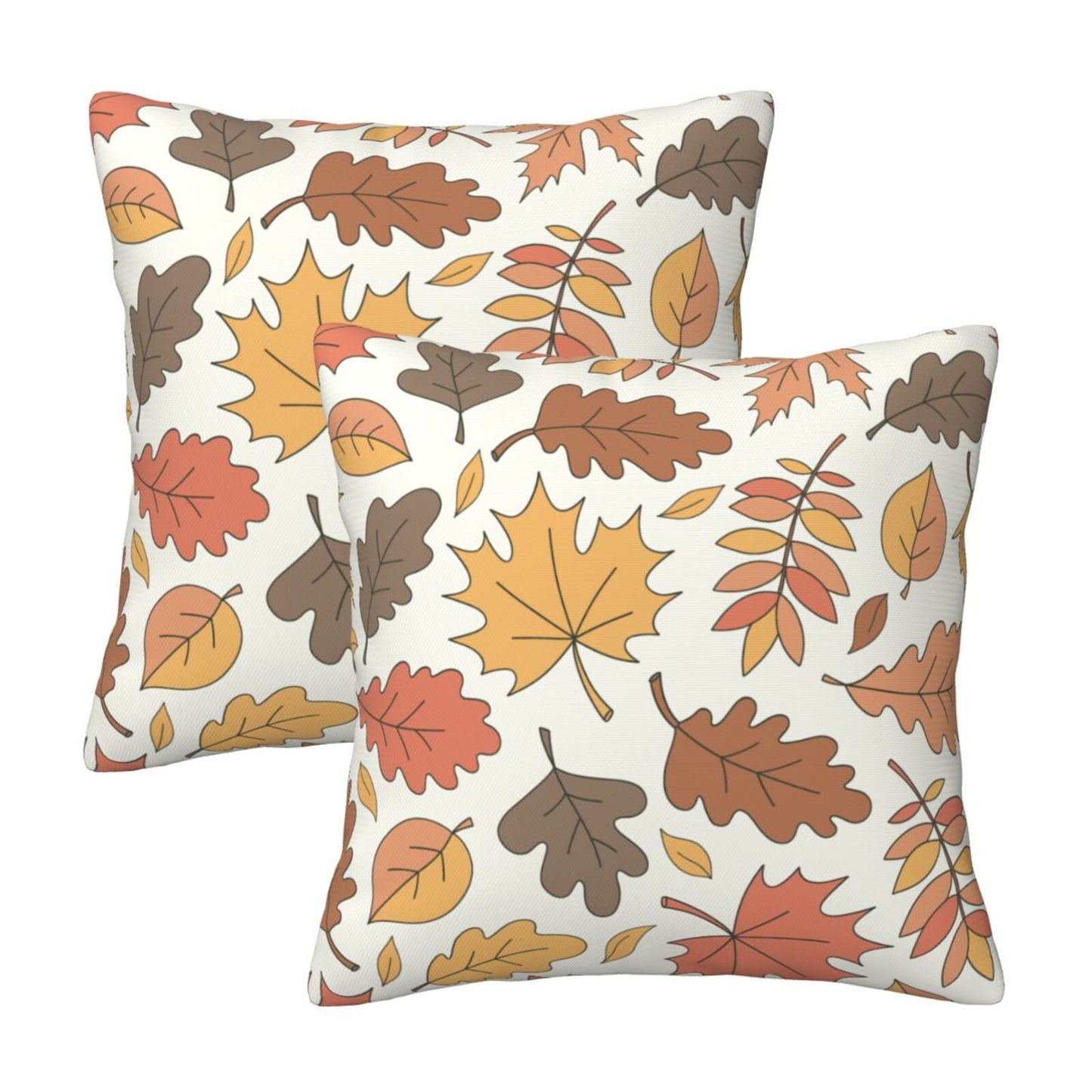 Fall Pumpkin Throw Pillow Covers 18x18 inch Set of 2 Thanksgiving Velvet Cushion Covers for Sofa Couch Bed