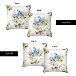 Floral throw pillow covers 18x18 Set of 2 for sofa couch and living room decor