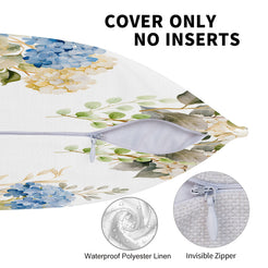 Floral throw pillow covers 18x18 Set of 2 for sofa couch and living room decor