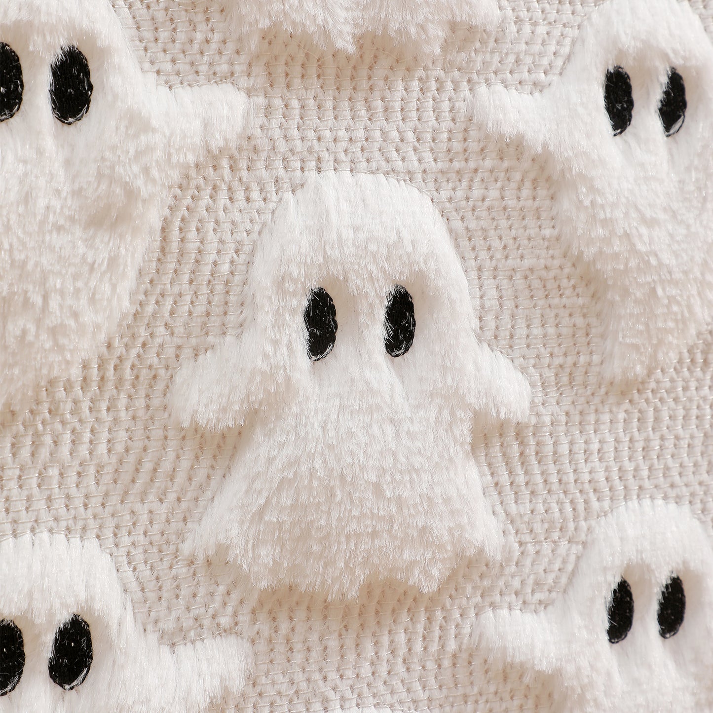 Halloween Themed Table Runner Spooky Ghost Faux Fur Kitchen Decoration for Home Party Wedding Dining Table