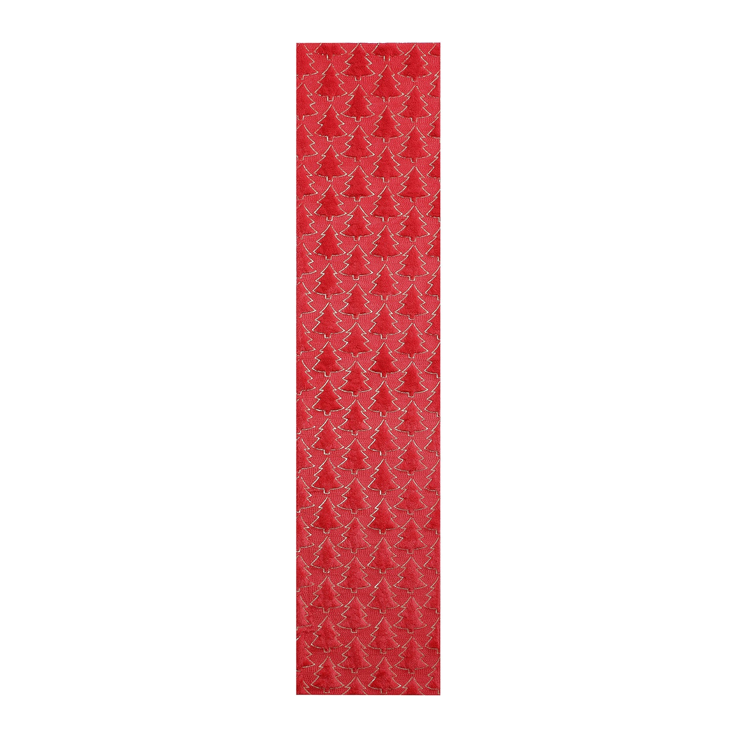 Christmas Tree Table Runner Winter Holiday Fur Decor for Kitchen Party Wedding Dining Table