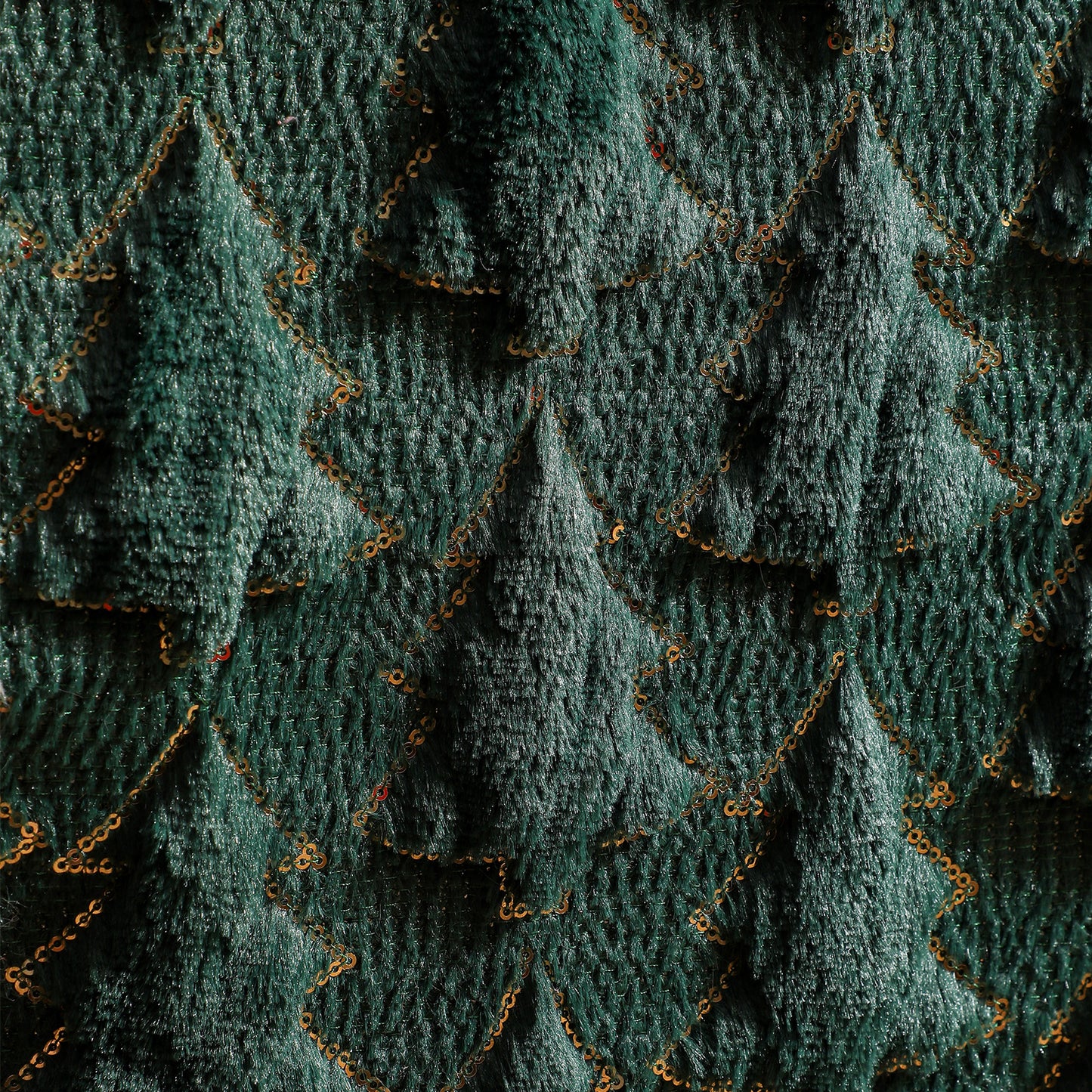 Christmas Tree Table Runner Winter Holiday Fur Decor for Kitchen Party Wedding Dining Table
