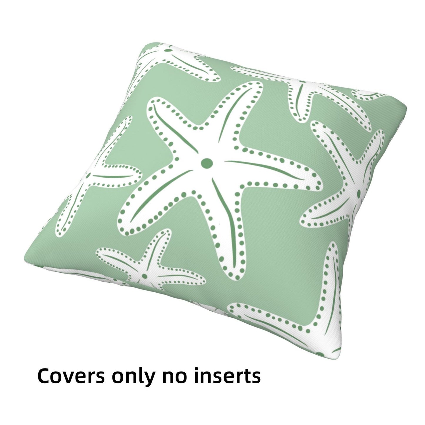 HOSTECCO Ocean Sea Throw Pillow Covers 18x18 inch Set of 4 Sea-Star Beach Pillow Cases Summer Colorful Decorative Cushion Covers for Sofa Couch