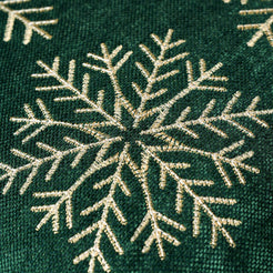 Tufted Snowflake Pillow Covers - Green Tasseled Snowflake