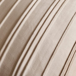 Pinch-Pleat Velvet Pillow Covers - Beige