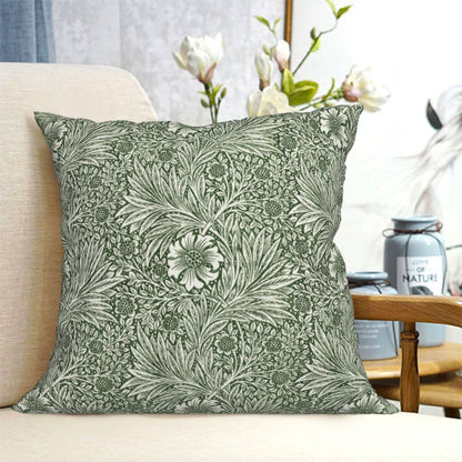 HOSTECCO William Morris Throw Pillow Covers 18x18 Inch Floral Pillow Cases for Sofa Couch Office