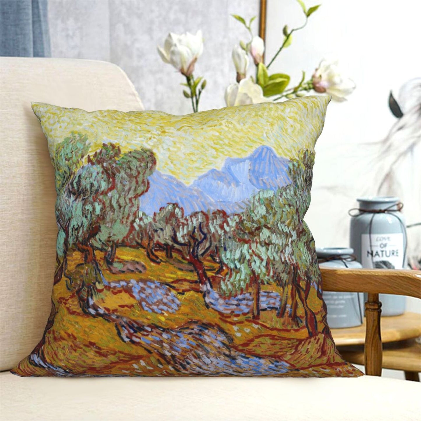 HOSTECCO 18 x 18 Inches Vincent Van Gogh Decorative Pillow Covers