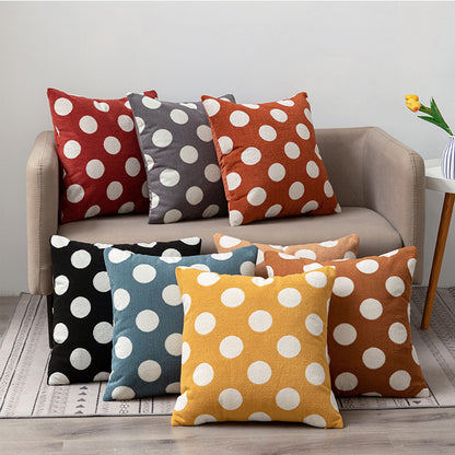 Polka Dots Throw Pillow Covers 18x18 inch Set of 2 Bohemian Farmhouse Decorative Cushion Covers