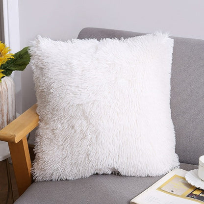 CSCXH, Faux Fur Pillow Covers 16x16 inch Fluffy Pillow Cases Plush Cushion Covers for Sofa Couch