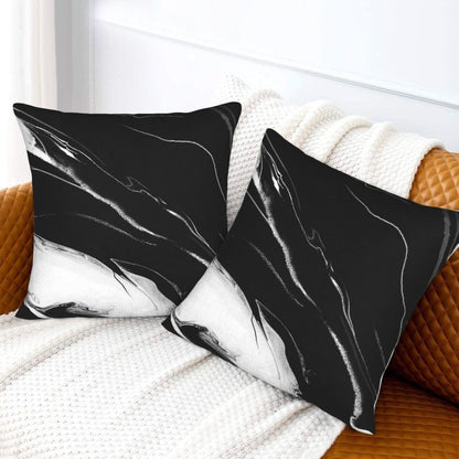 HOSTECCO Navy Blue Throw Pillow CoversLuxury Velvet Abstract Marble Decorative Cushion Covers with Gold Veins, Coastal Style Pillowcases for Sofa Couch Bed