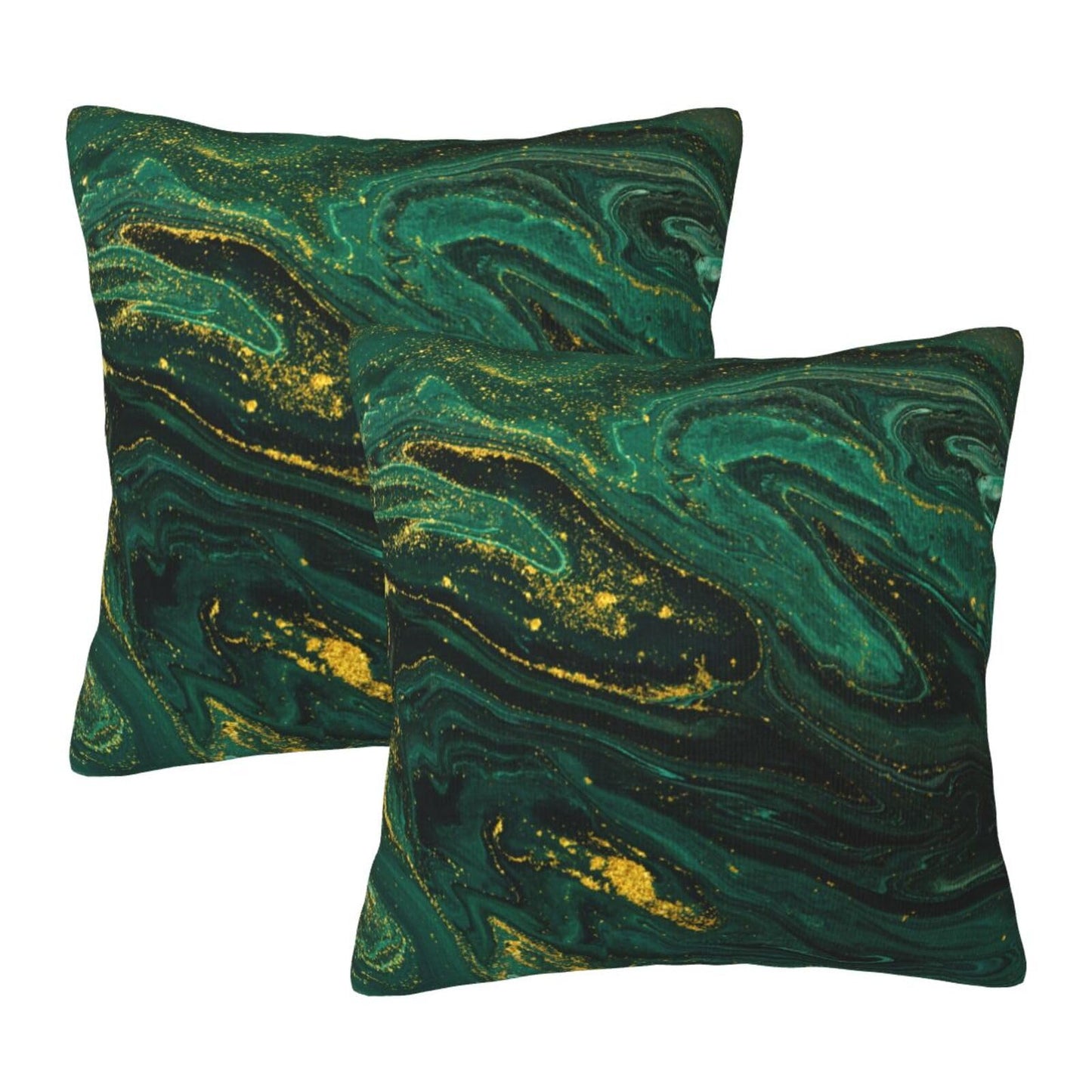 HOSTECCO Navy Blue Throw Pillow CoversLuxury Velvet Abstract Marble Decorative Cushion Covers with Gold Veins, Coastal Style Pillowcases for Sofa Couch Bed
