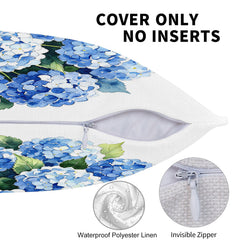 Floral throw pillow covers 18x18 Set of 2 for sofa couch and living room decor