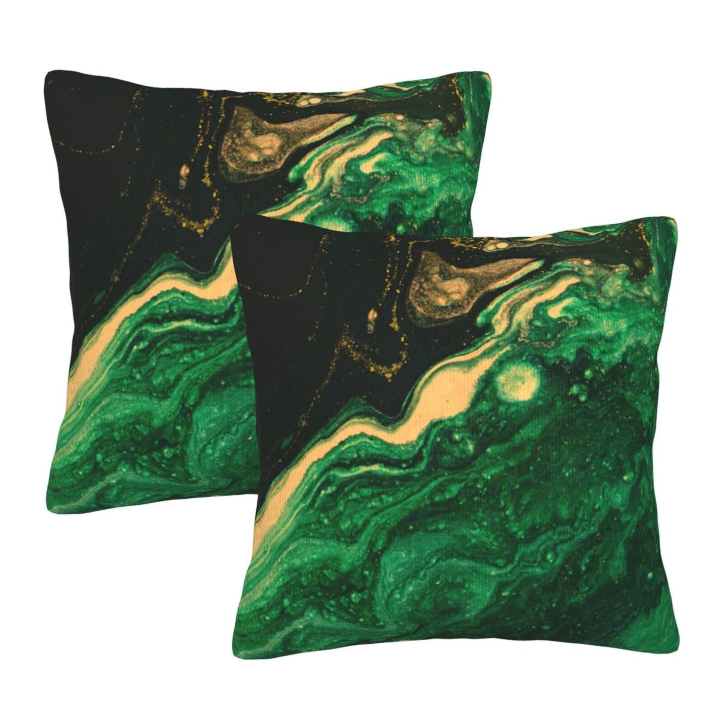 HOSTECCO Navy Blue Throw Pillow CoversLuxury Velvet Abstract Marble Decorative Cushion Covers with Gold Veins, Coastal Style Pillowcases for Sofa Couch Bed