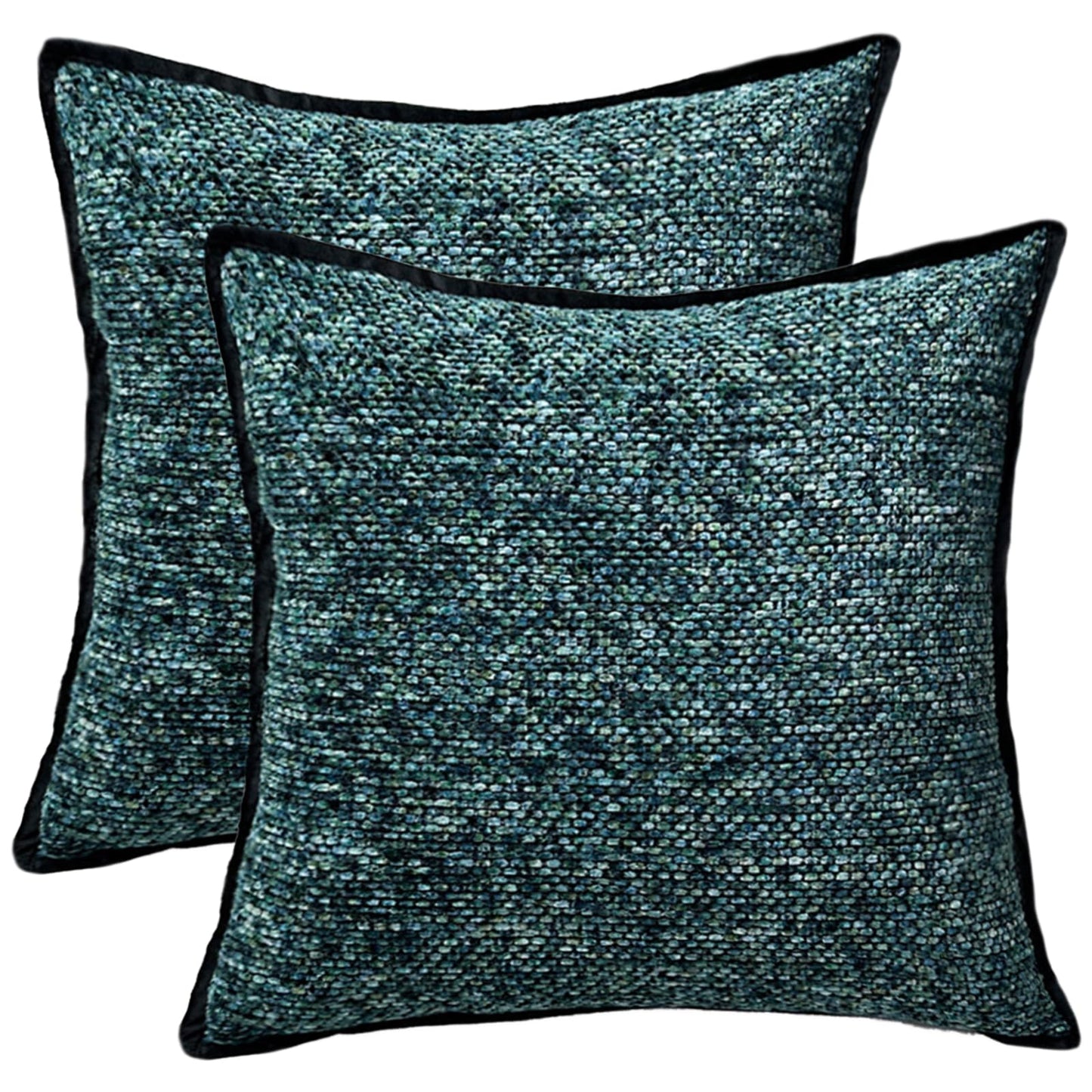 HOSTECCO Olive Green Throw Pillow Covers with Edge Set of 2 Chenille Textured Pillow Cases Farmhouse Decorative Cushion Covers for Sofa Couch Spring Decor
