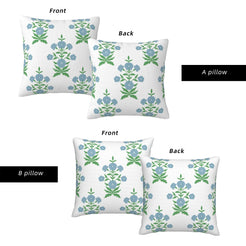 Floral throw pillow covers 12x20 Set of 2 for sofa couch and living room decor