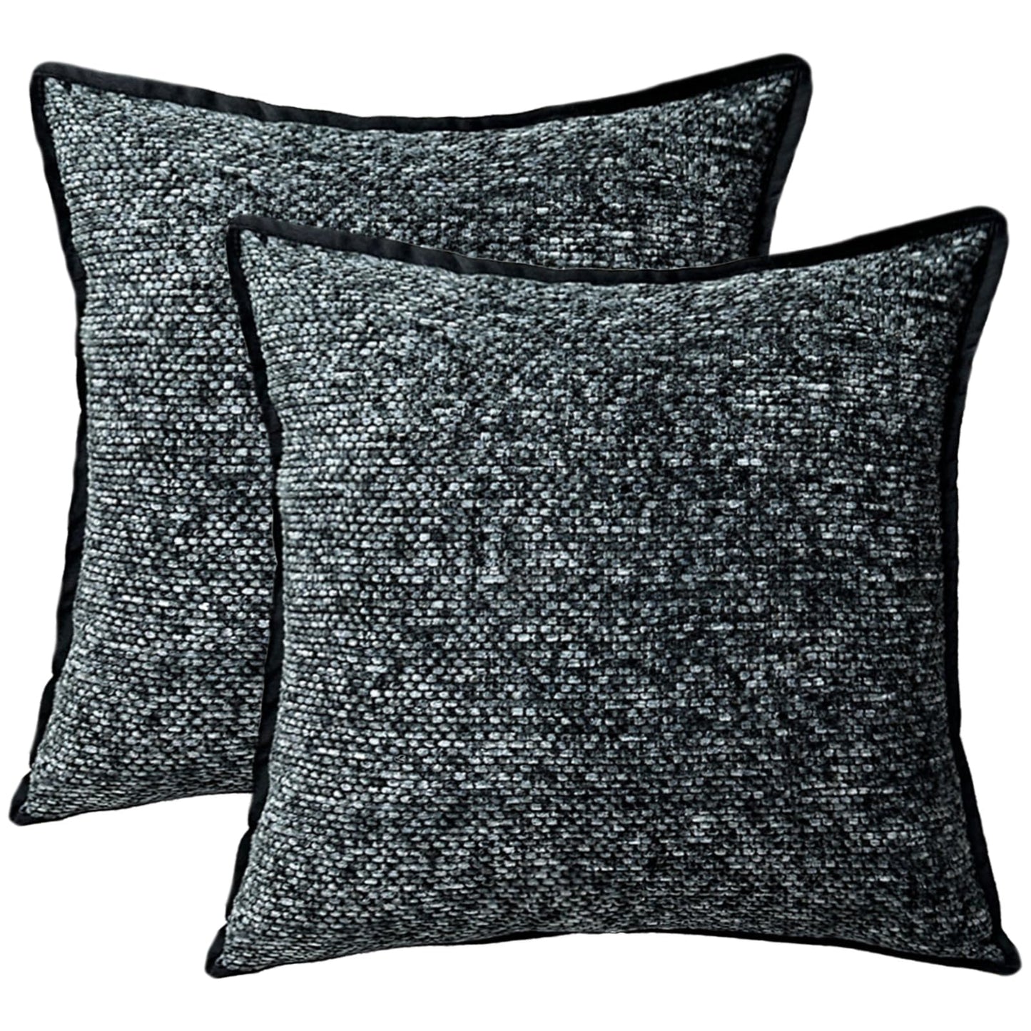 HOSTECCO Olive Green Throw Pillow Covers with Edge Set of 2 Chenille Textured Pillow Cases Farmhouse Decorative Cushion Covers for Sofa Couch Spring Decor