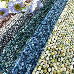 Close-up of the nubby woven surface on chenille-textured polyester pillow cover with assorted chenille colors