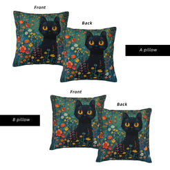 Floral throw pillow covers 18x18 for sofa couch and living room decor