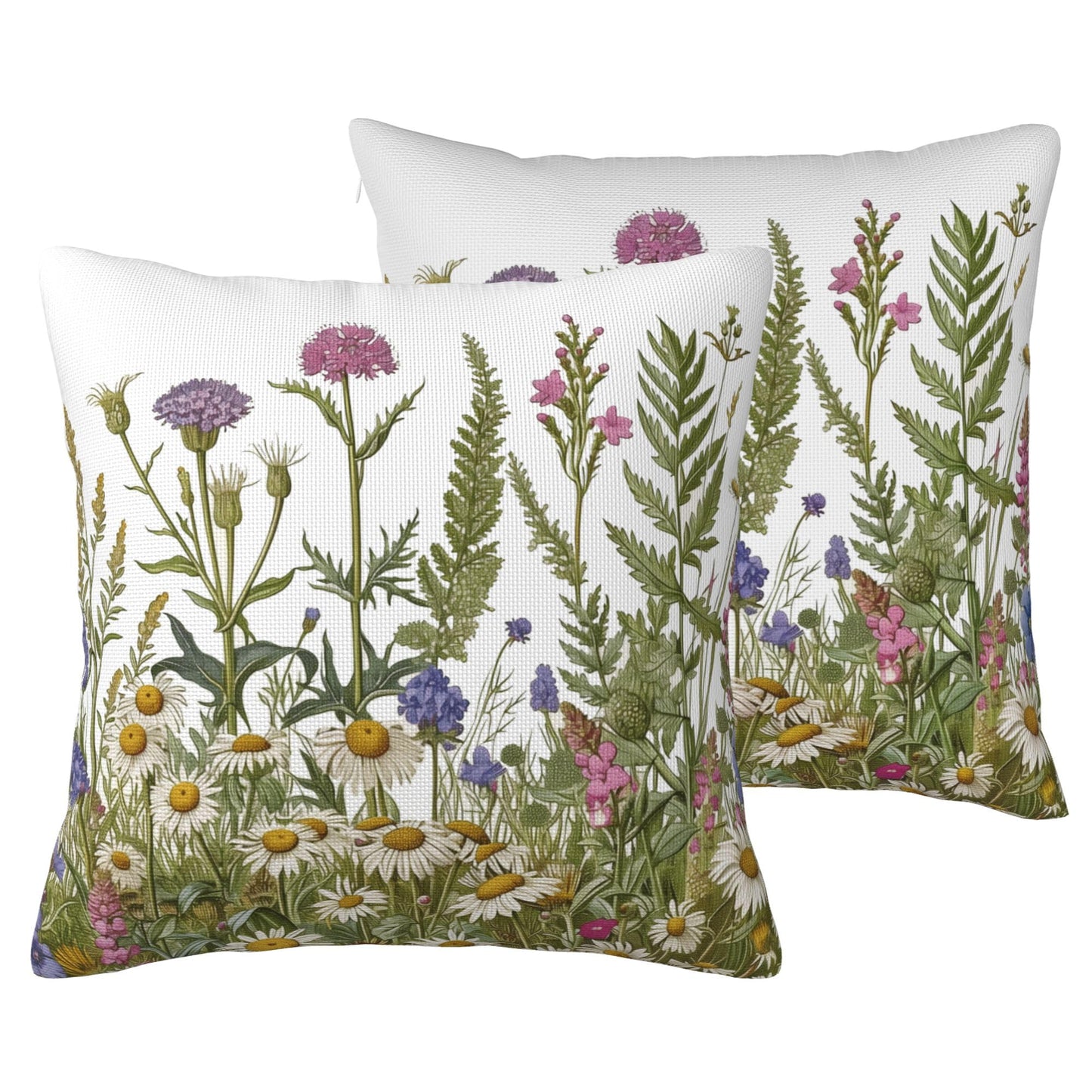 HOSTECCO Floral Black Cat Throw Pillow Covers, Waterproof Spring Pillow Covers with Colorful Wildflowers, Cute Garden Cat Throw Pillows for Couch Sofa Bedroom, Cat Lady Mom Gift Decor