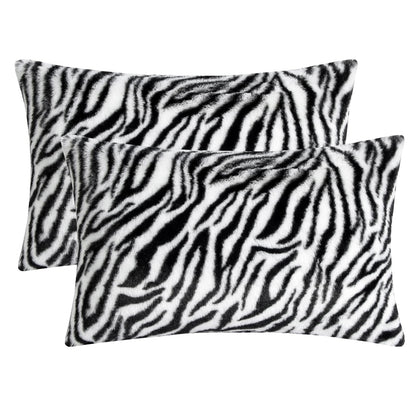 HOSTECCO Leopard Print Throw Pillow Covers Set of 2 Cheetah Print Pillow Cases Wildlife Velvet Decorative Cushion Covers for Sofa Couch Bedroom Living Room