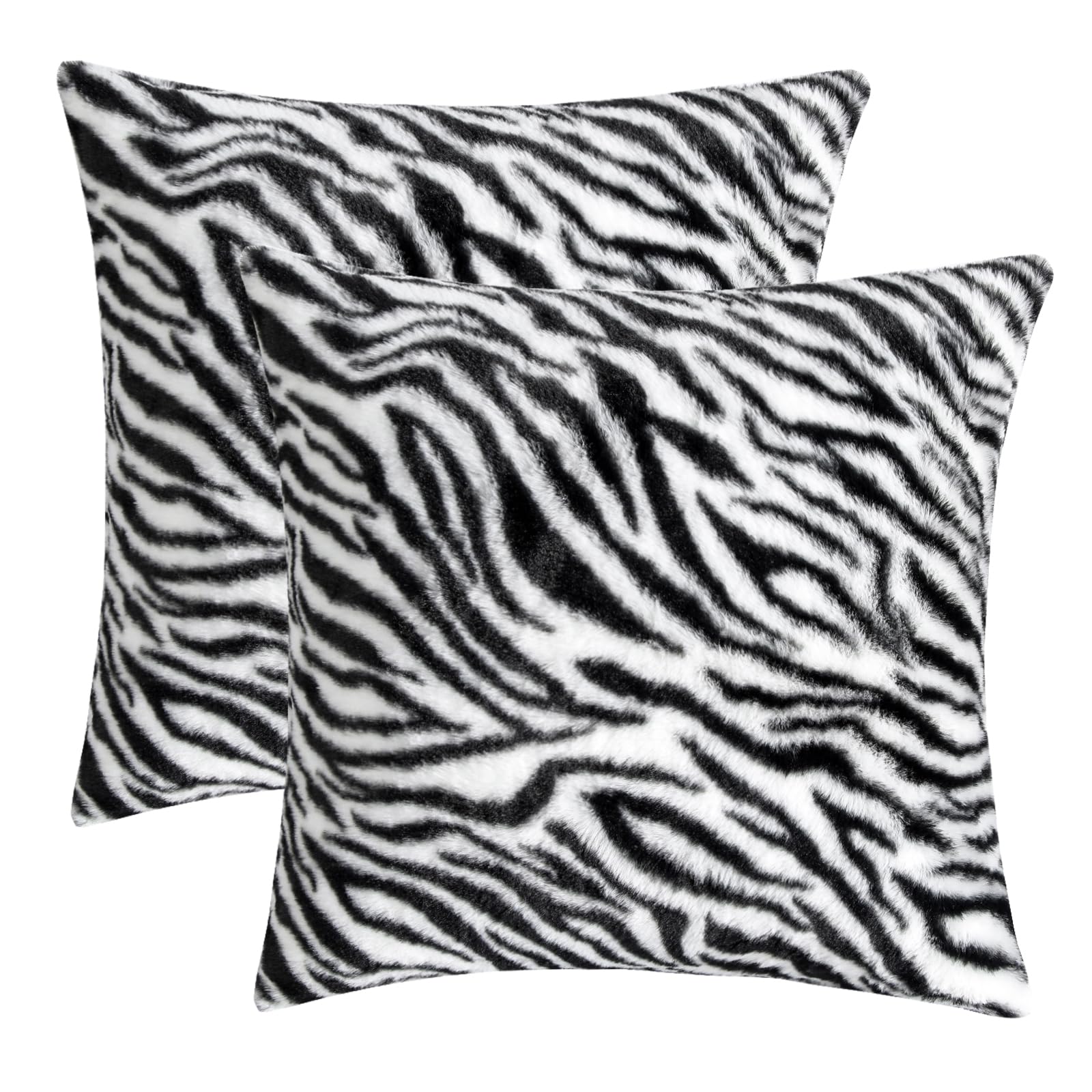 Velvet throw pillow covers 18x18 Set of 2 for sofa couch and living room decor