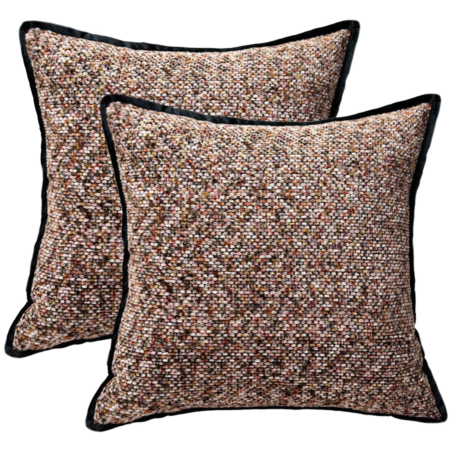 HOSTECCO Olive Green Throw Pillow Covers with Edge Set of 2 Chenille Textured Pillow Cases Farmhouse Decorative Cushion Covers for Sofa Couch Spring Decor