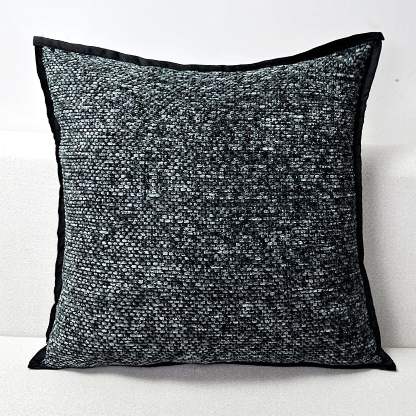 HOSTECCO Olive Green Throw Pillow Covers with Edge Set of 2 Chenille Textured Pillow Cases Farmhouse Decorative Cushion Covers for Sofa Couch Spring Decor