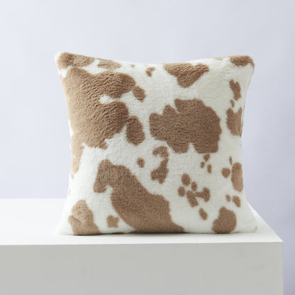 CCHDZ，HOSTECCO Cowhide Western Pillow Covers Plush Fluffy Pillow Cases for Couch Living Room