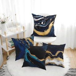 Abstract throw pillow covers 18x18 Set of 4 for sofa couch and living room decor