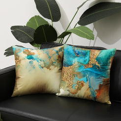 Abstract throw pillow covers 18x18 Set of 4 for sofa couch and living room decor