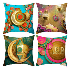 Decorative throw pillow covers 18x18 Set of 4 for sofa couch and living room decor