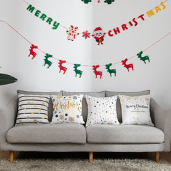 Christmas throw pillow covers 18x18 Set of 4 for sofa couch and living room decor