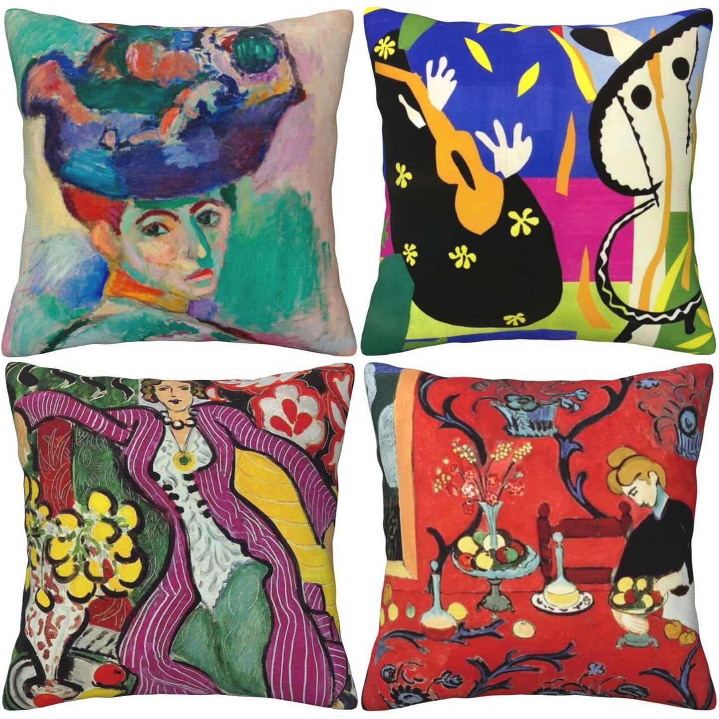 Henri Matisse Painting Pillow Covers 18x18 inch Set of 4