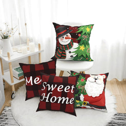 Plaid throw pillow covers 18x18 for sofa couch and living room decor