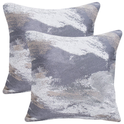 Abstract Throw Pillow Covers 18x18 inch Set of 2 Jacquard Textured Decorative Cushion Covers