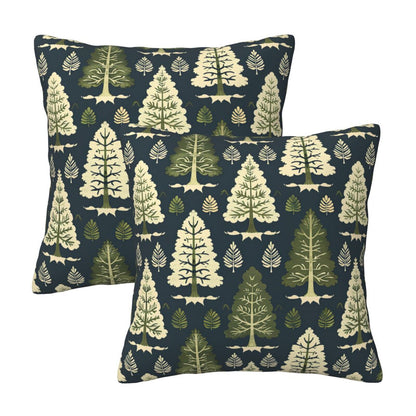 Christmas Tree Velvet Throw Pillow Covers Set of 2 Winter Holiday Decorative Cushion Covers