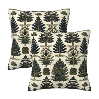 Christmas Tree Velvet Throw Pillow Covers Set of 2 Winter Holiday Decorative Cushion Covers