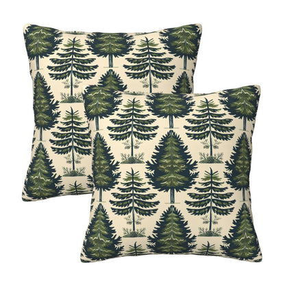 Christmas Tree Velvet Throw Pillow Covers Set of 2 Winter Holiday Decorative Cushion Covers