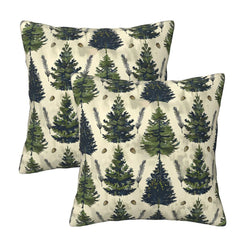 Plaid throw pillow covers 18x18 Set of 2 for sofa couch and living room decor