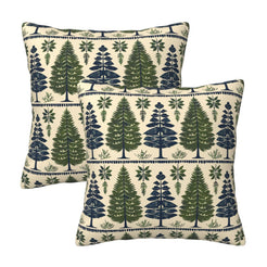 Plaid throw pillow covers 18x18 Set of 2 for sofa couch and living room decor