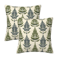 Plaid throw pillow covers 18x18 Set of 2 for sofa couch and living room decor