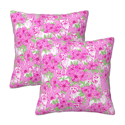 Preppy Throw Pillow Covers 18x18 inch Set of 2 Back to School Decorative Cushion Covers for Students Girls