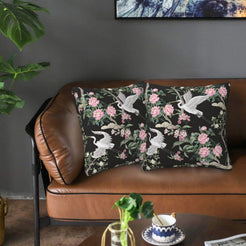 Floral throw pillow covers 18x18 Set of 2 for sofa couch and living room decor