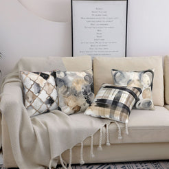 Abstract throw pillow covers 18x18 Set of 4 for sofa couch and living room decor